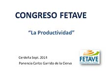 FETAVE II Congreso 2014, Cerdeña - LA PRODUCTIVIDAD